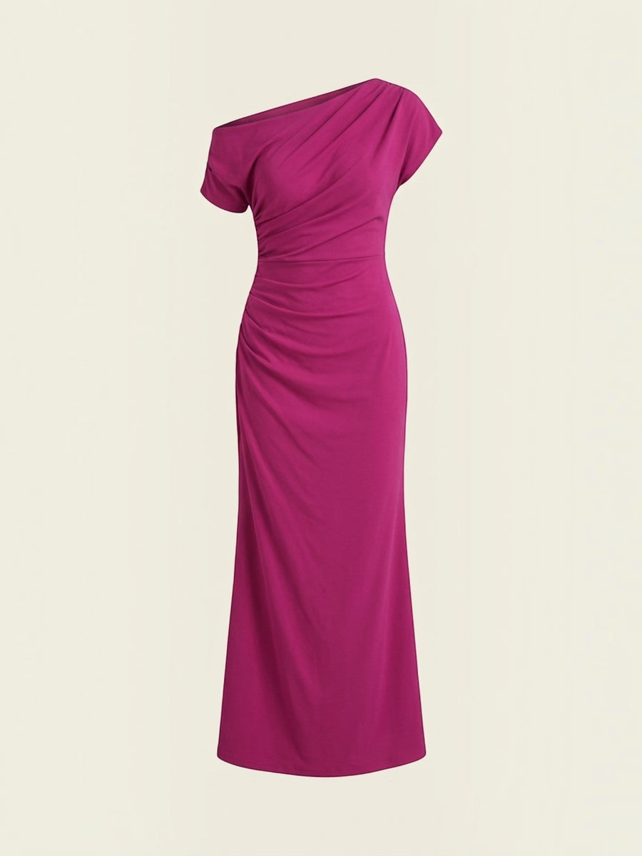 Candice One Shoulder Fitted Maxi Dress