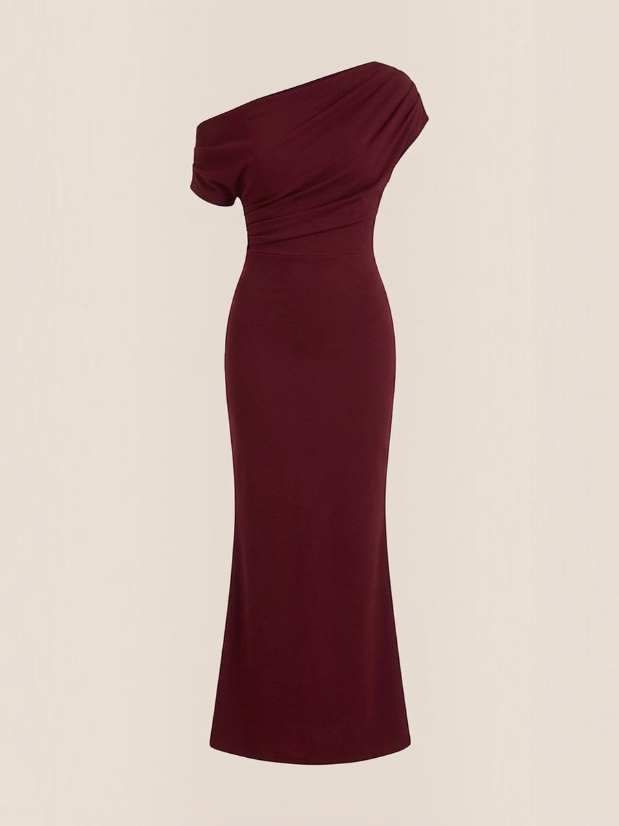 Candice One Shoulder Fitted Maxi Dress