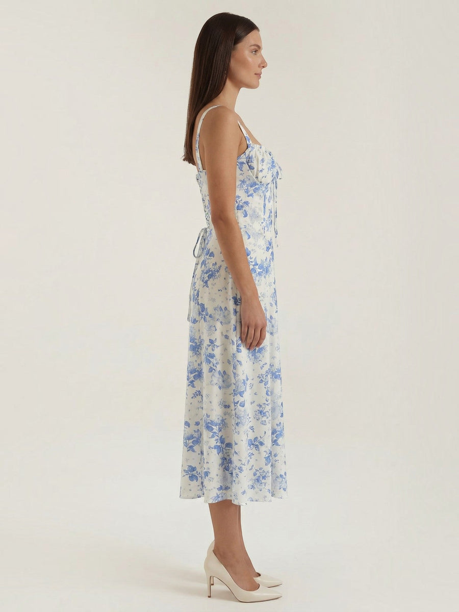 Josie Floral Fitted Waist Midi Sundress