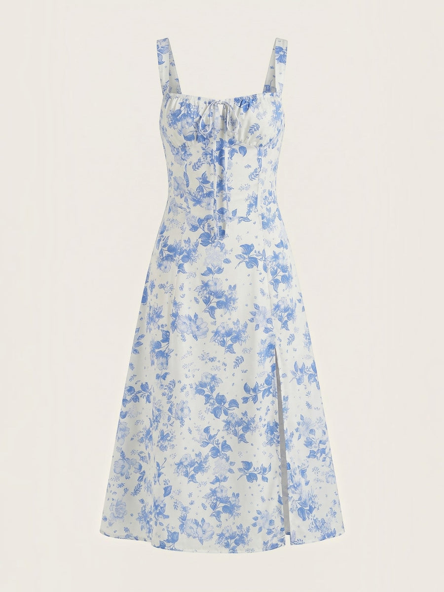 Josie Floral Fitted Waist Midi Sundress