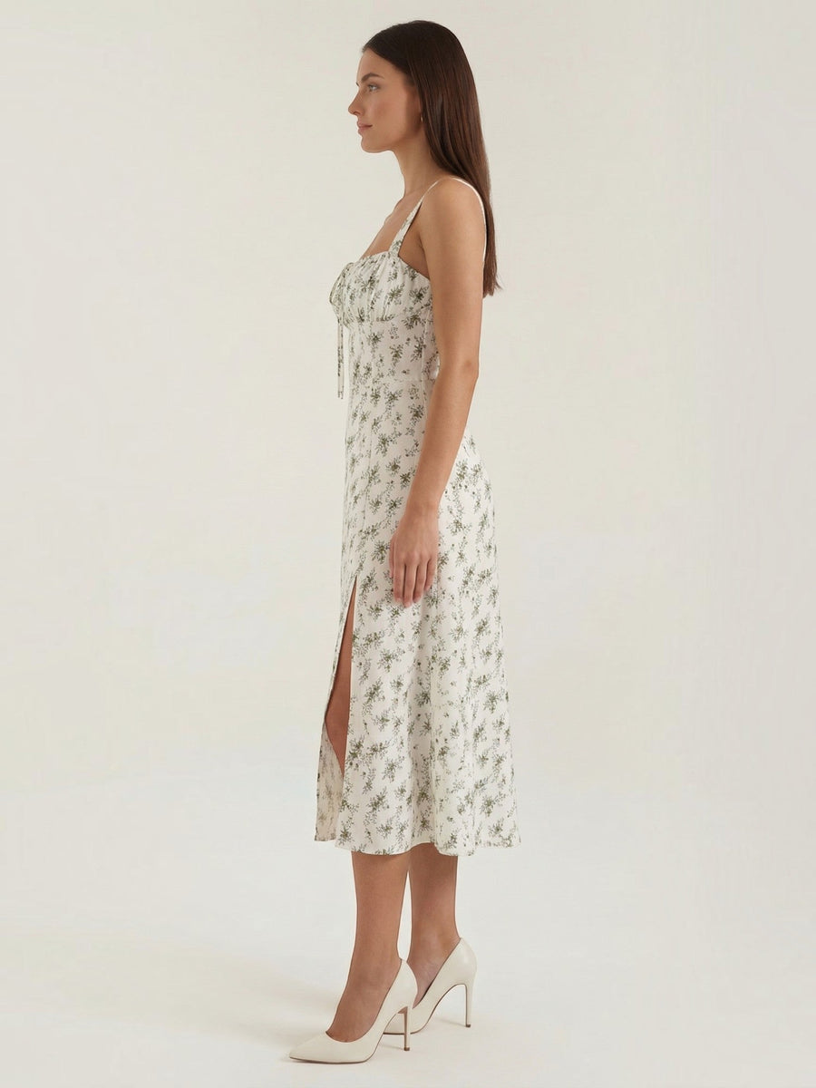Josie Floral Fitted Waist Midi Sundress