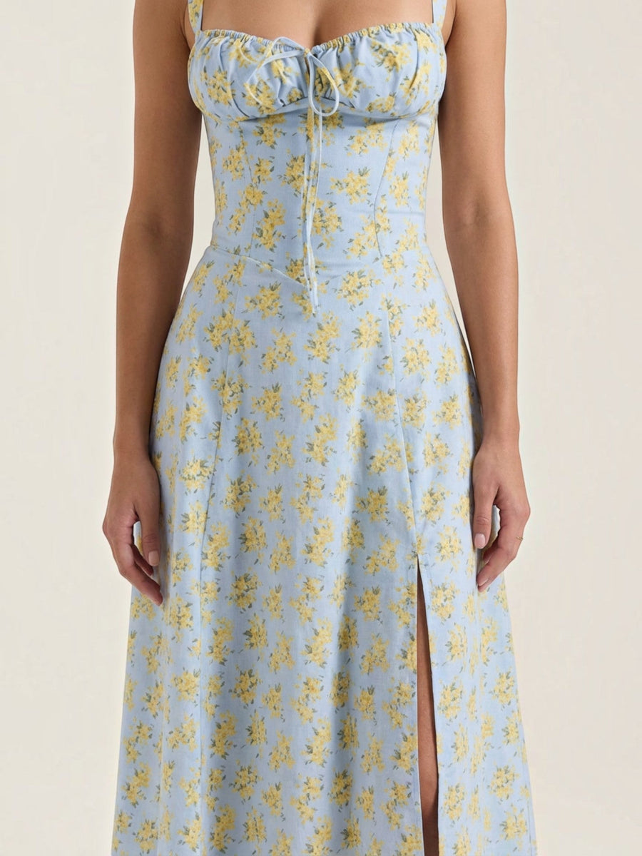 Julia Floral Sweetheart Neck Midi Sundress