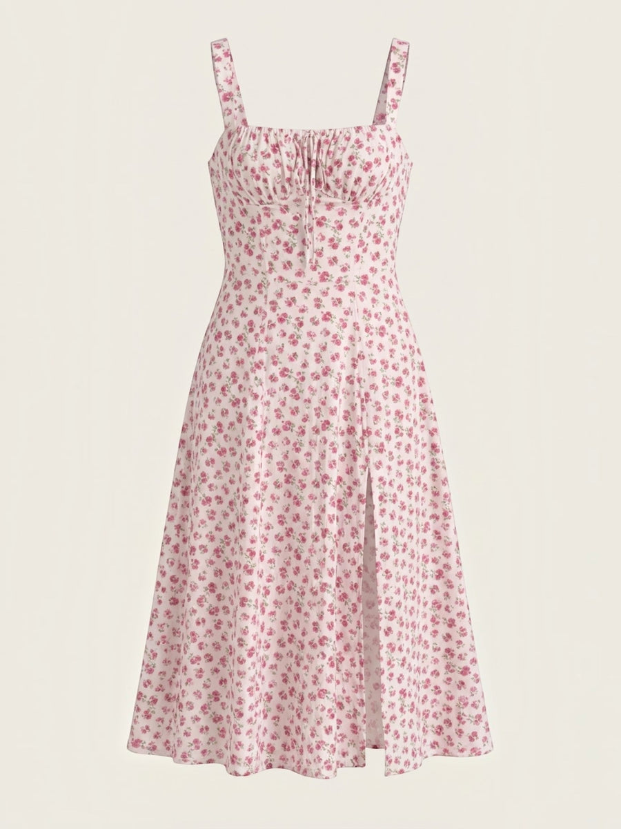 Julia Floral Sweetheart Neck Midi Sundress