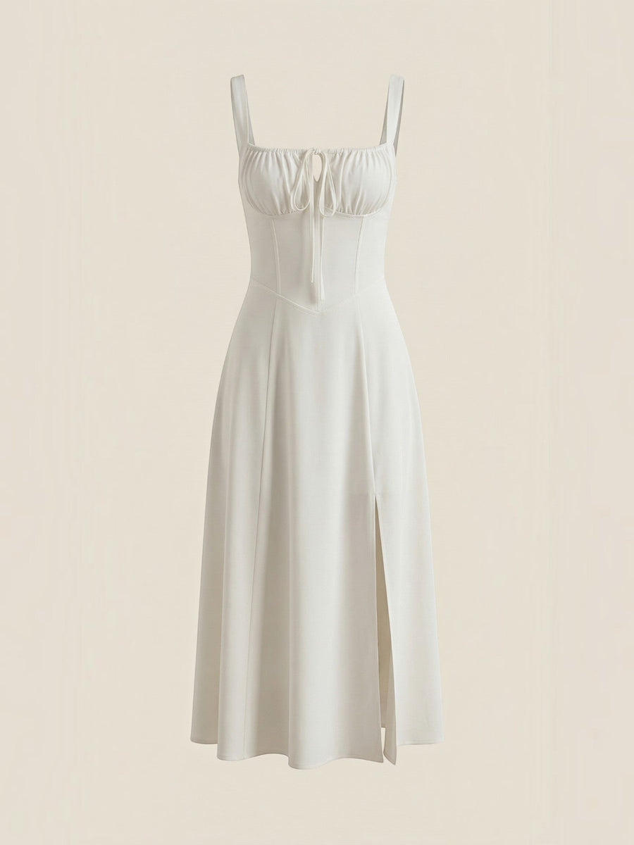 Jade Lace Up Corset Style Midi Dress