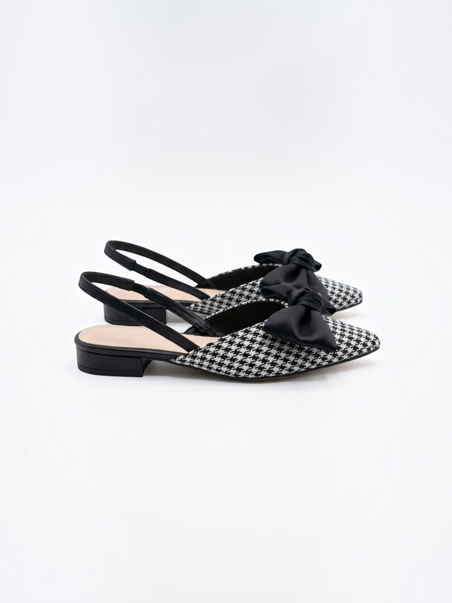 Aveline Bow Slingback Low Heels