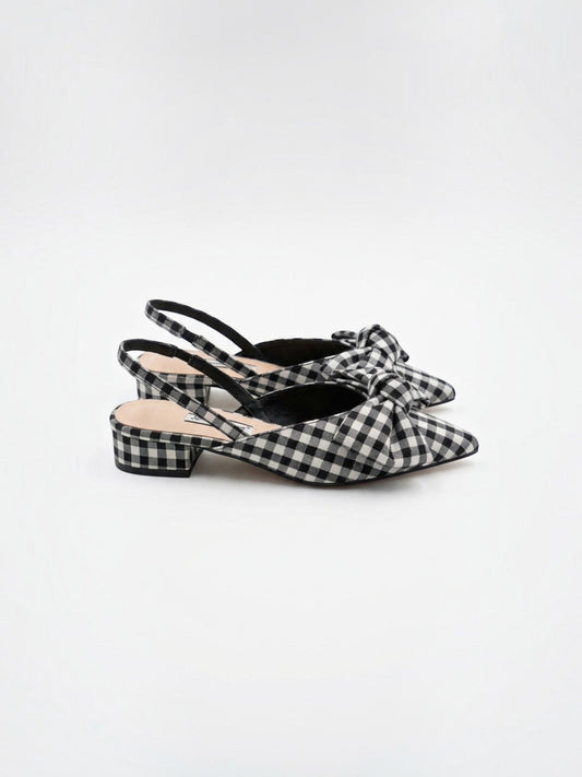 Aveline Bow Slingback Low Heels
