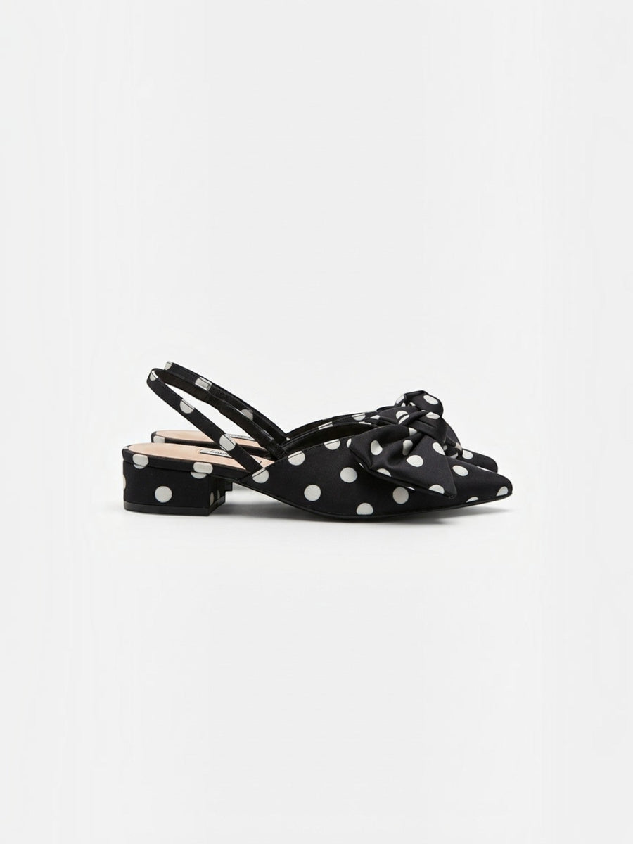 Aveline Bow Slingback Low Heels