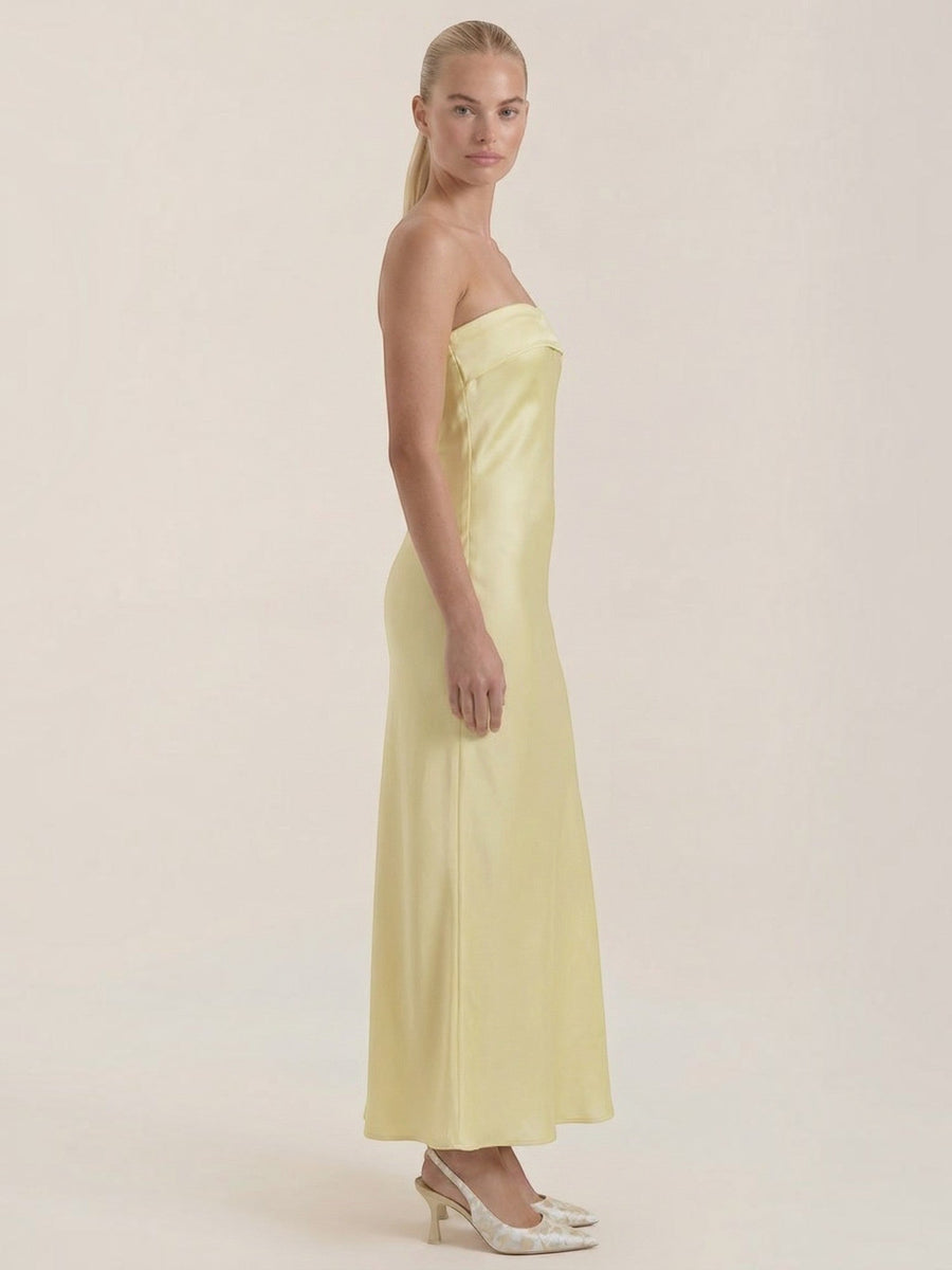 Elsa Strapless Fitted Maxi Evening Dress