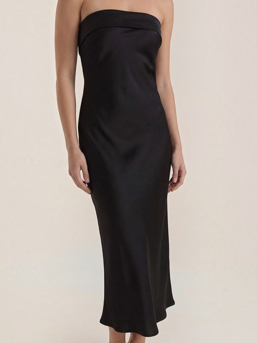 Elsa Strapless Fitted Maxi Evening Dress