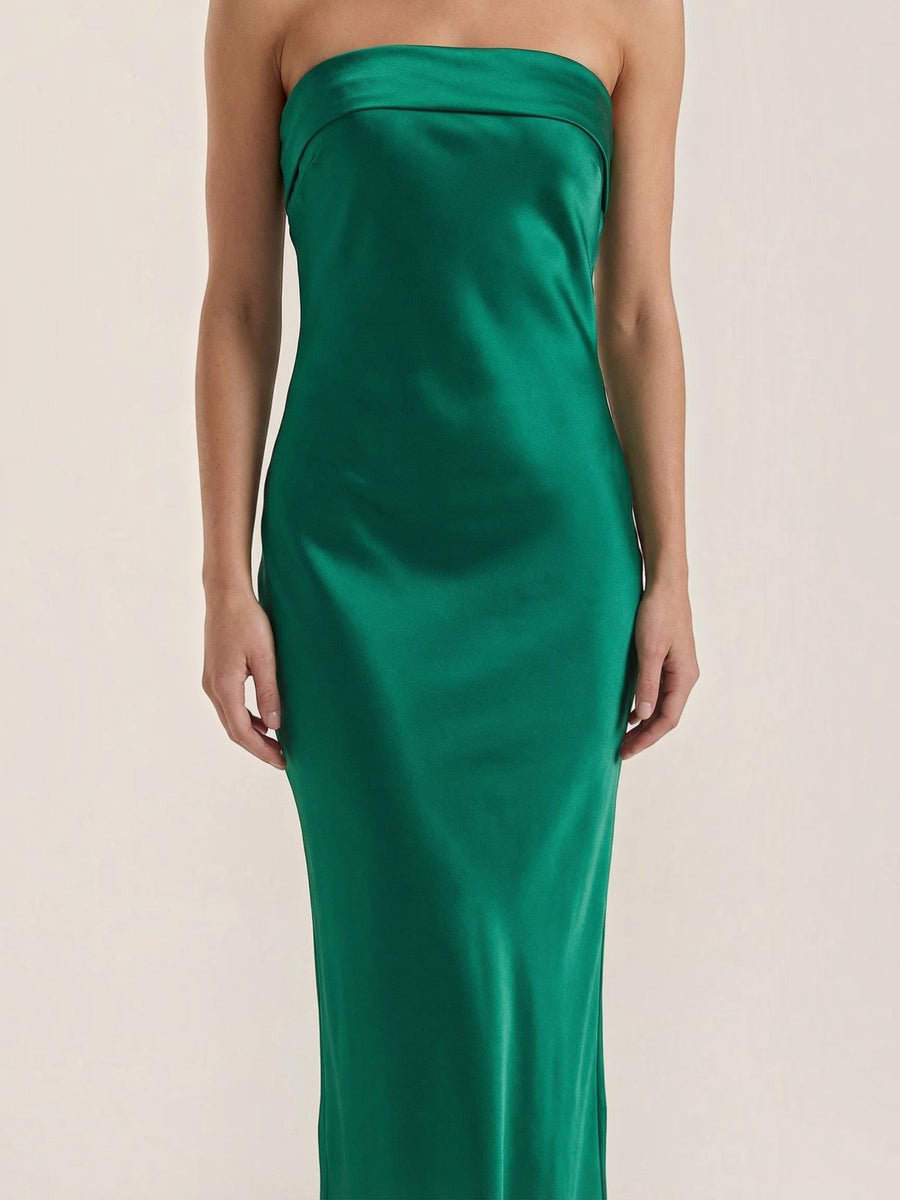 Elsa Strapless Fitted Maxi Evening Dress
