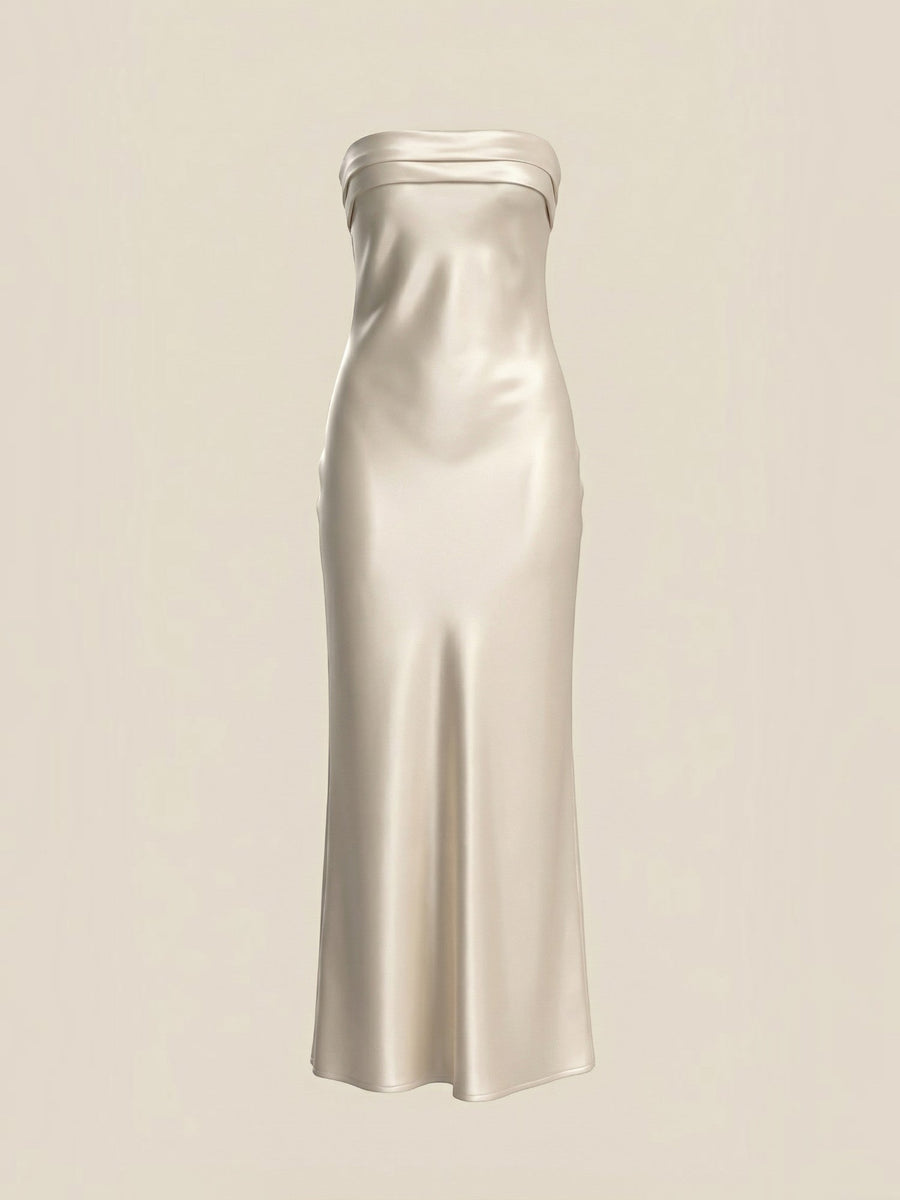 Elsa Strapless Fitted Maxi Evening Dress