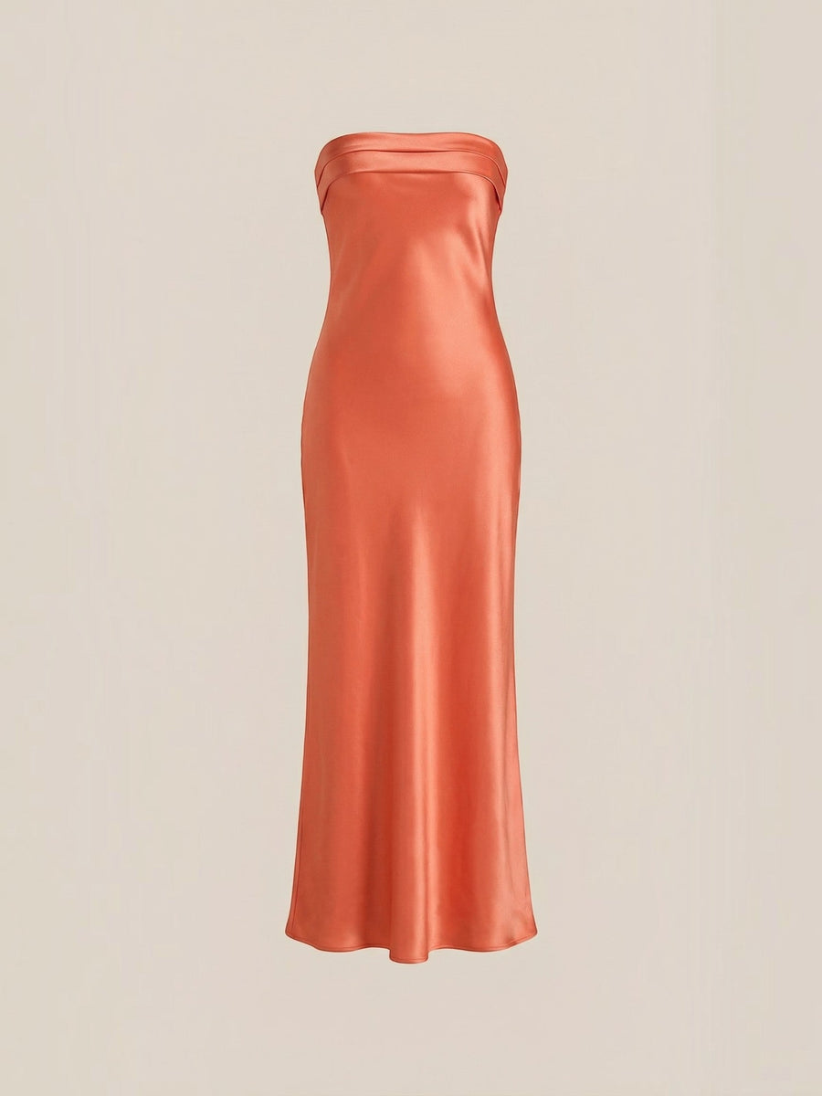 Elsa Strapless Fitted Maxi Evening Dress