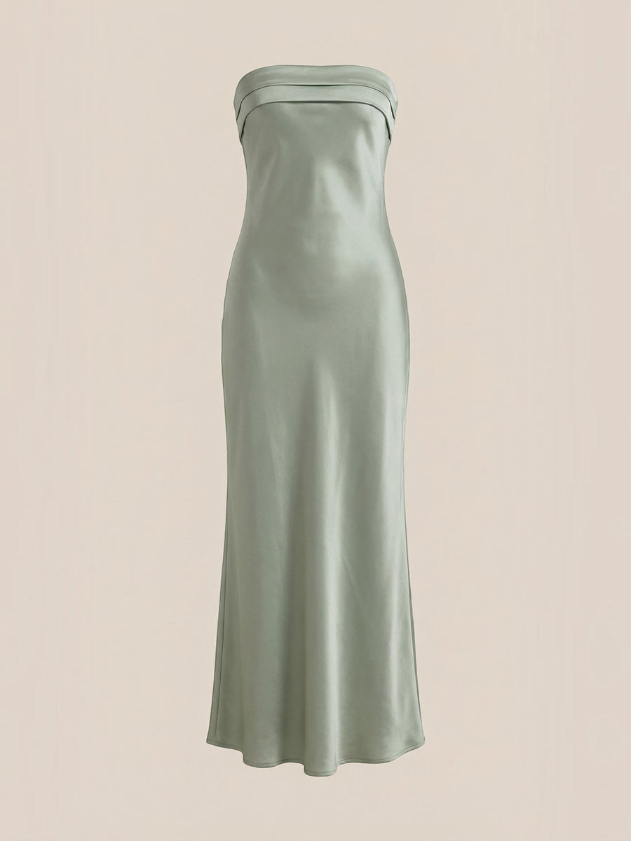 Elsa Strapless Fitted Maxi Evening Dress