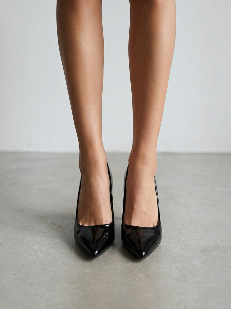 Lucetta Patent Pointed Toe Pumps