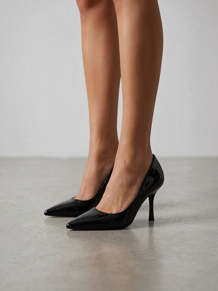 Lucetta Patent Pointed Toe Pumps