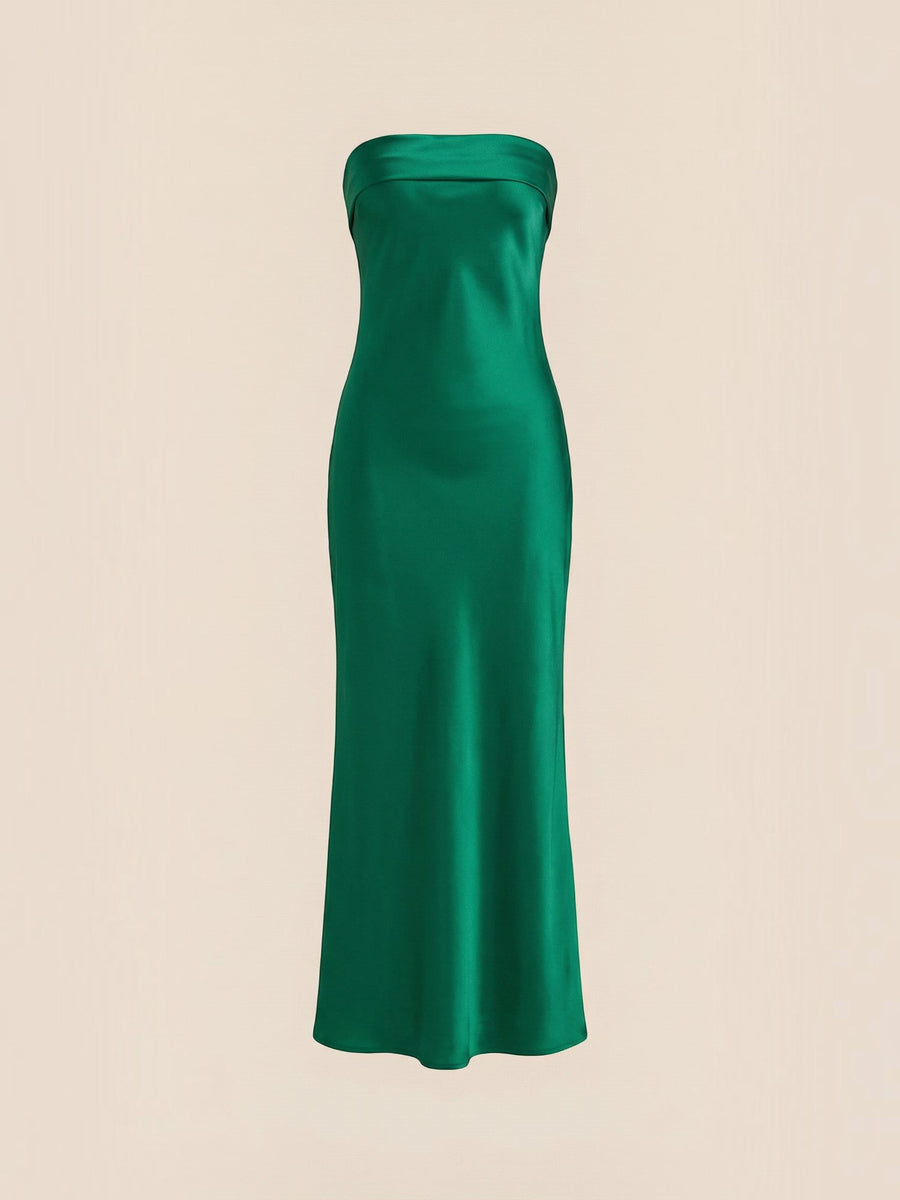 Elsa Strapless Fitted Maxi Evening Dress