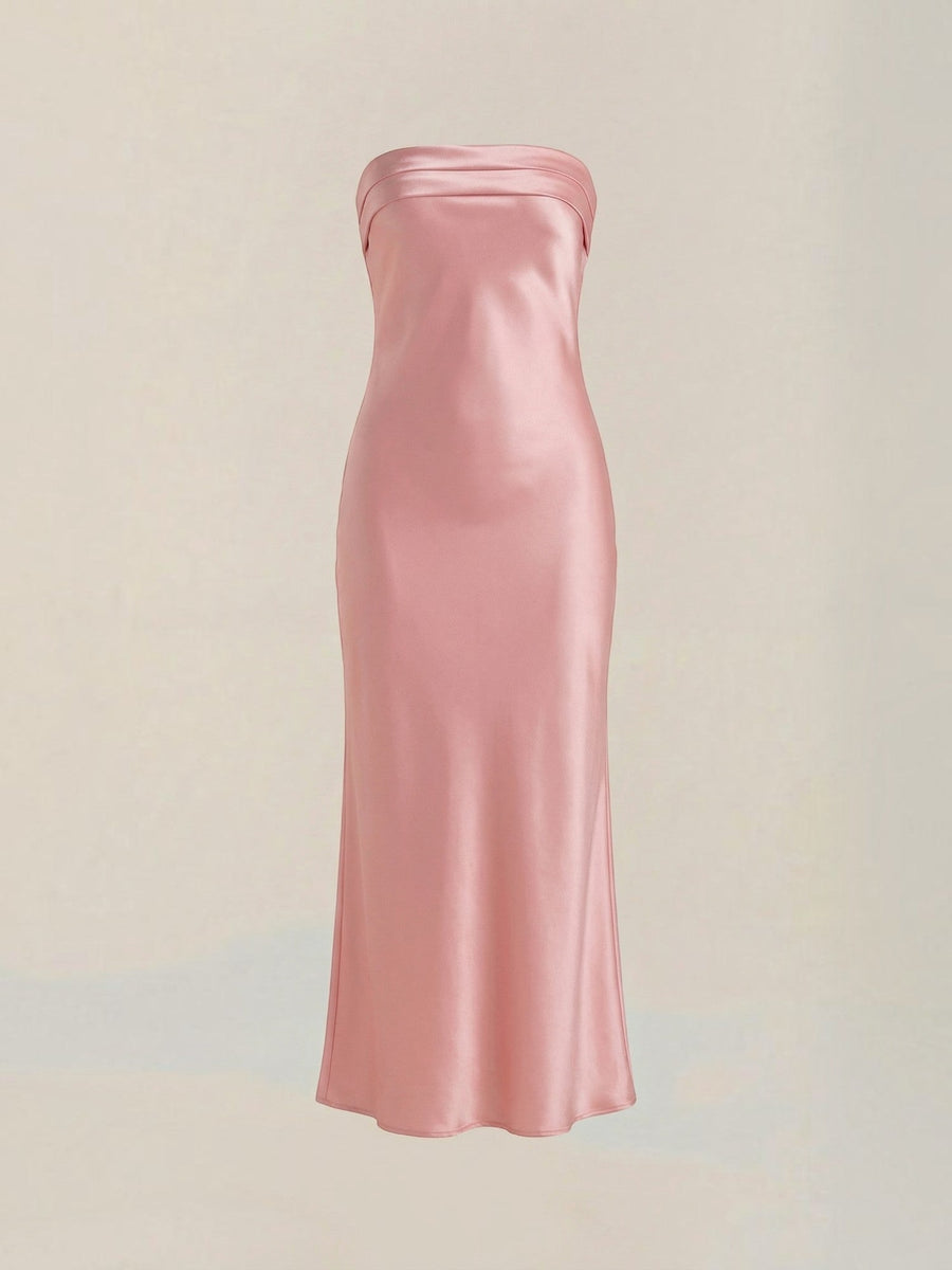 Elsa Strapless Fitted Maxi Evening Dress