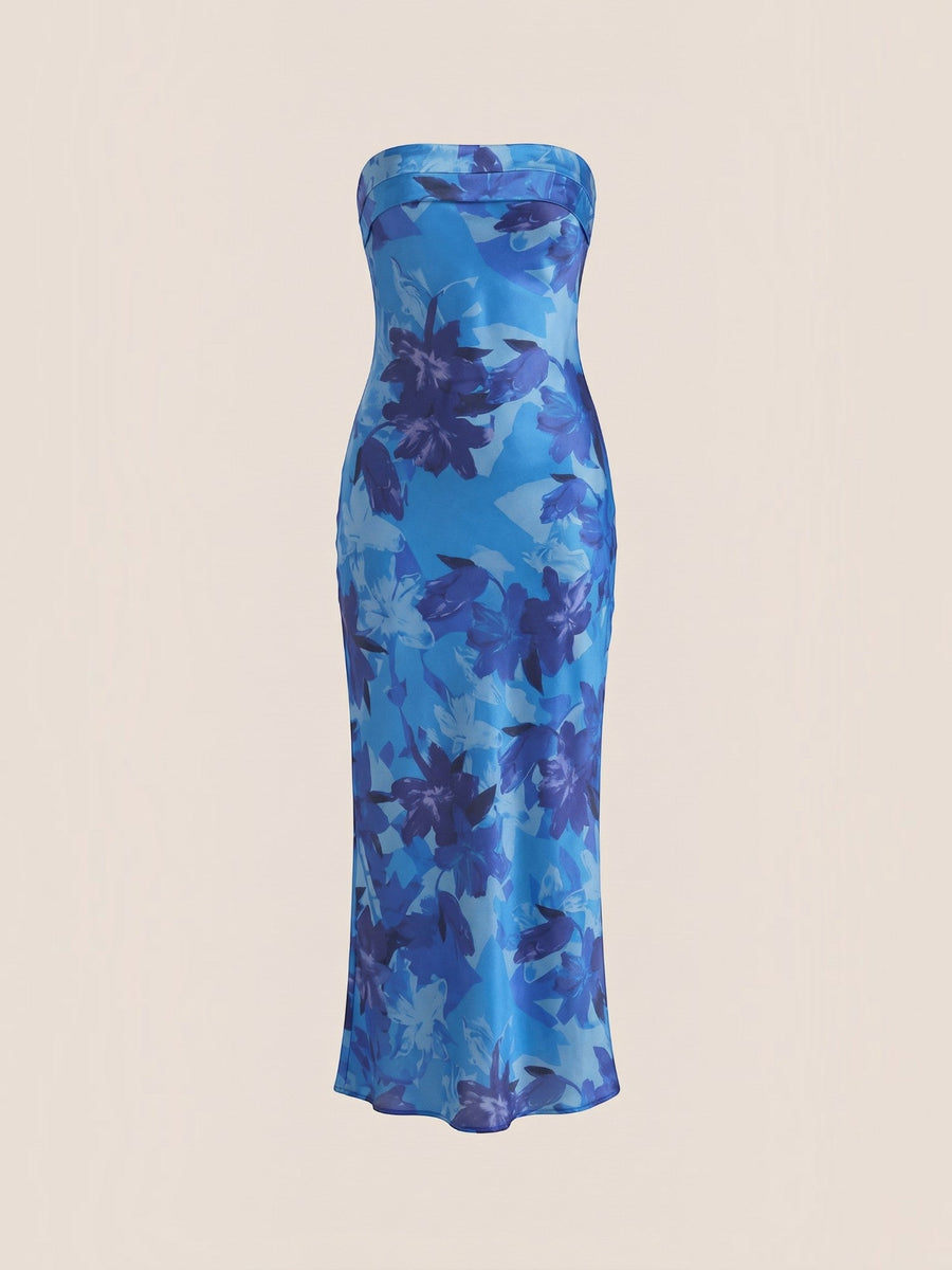 Elsa Strapless Fitted Maxi Evening Dress