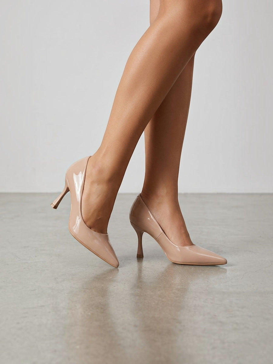 Lucetta Patent Pointed Toe Pumps