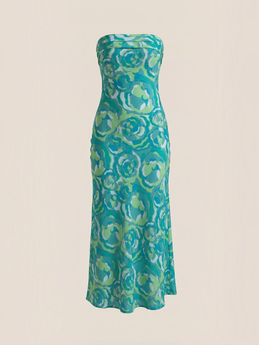Elsa Strapless Fitted Maxi Evening Dress