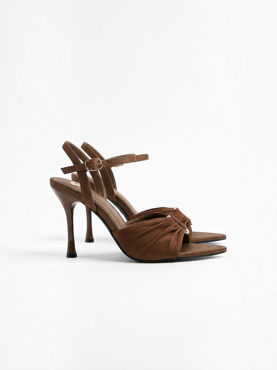 Sybilla Draped Heeled Sandals