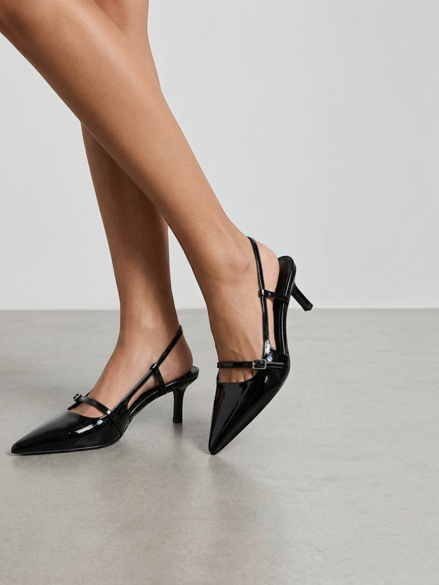 Tahlia Patent Slingback Pumps