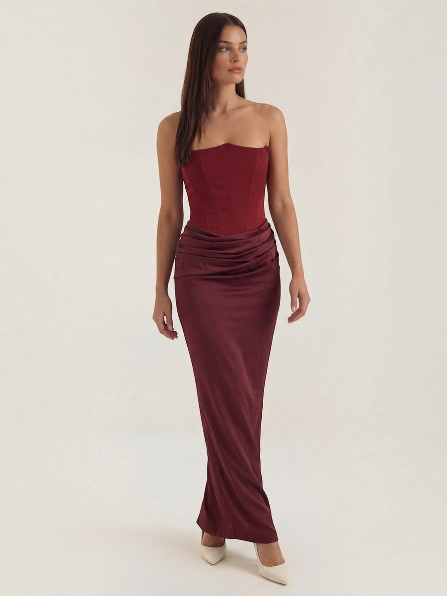 Fiorella Corset Style Bodycon Maxi Dress
