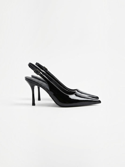 Norelle Patent Pointed Toe Slingback Pumps