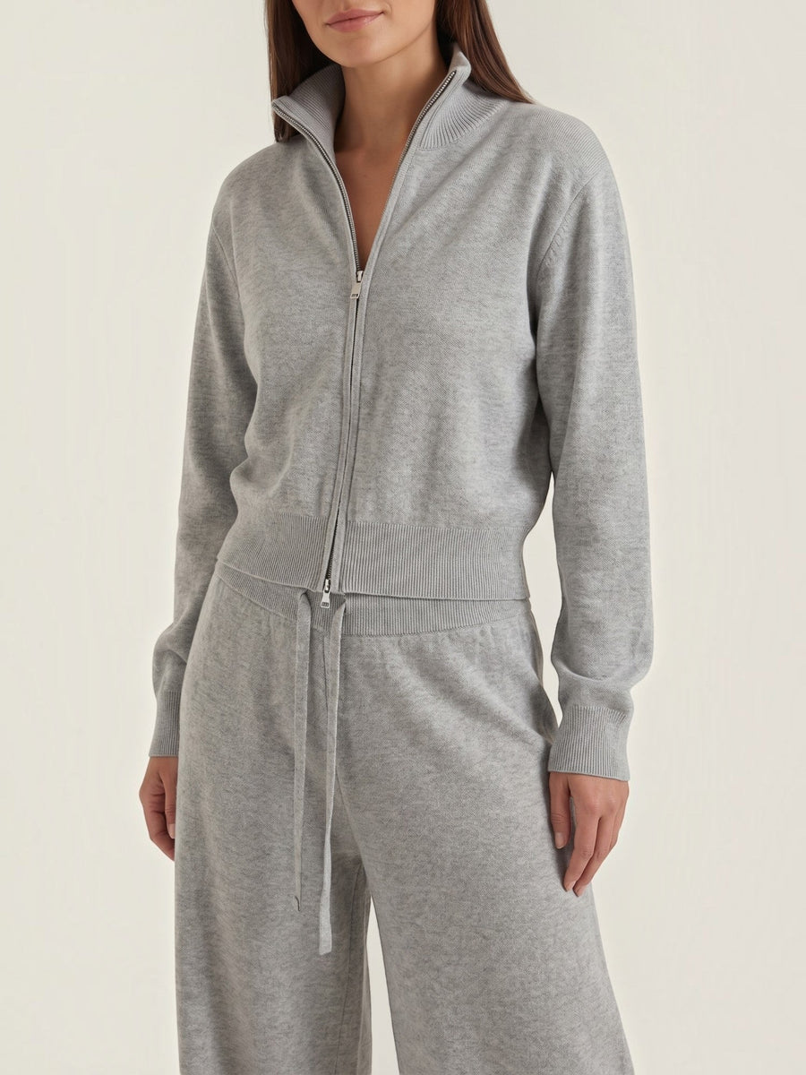 Katherine Zip Cardigan and Wide Pants Co Ord Set