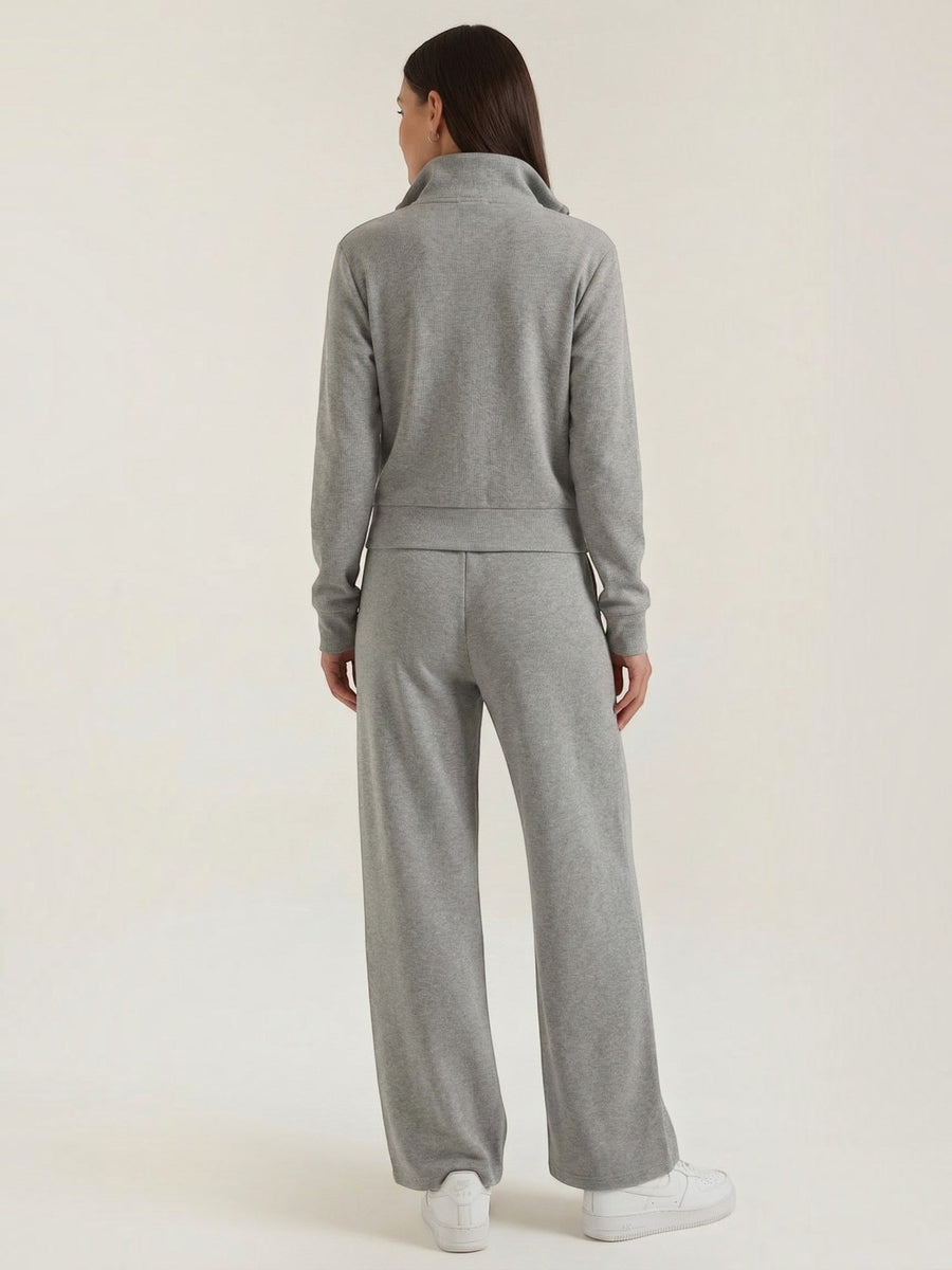 Katherine Zip Cardigan and Wide Pants Co Ord Set