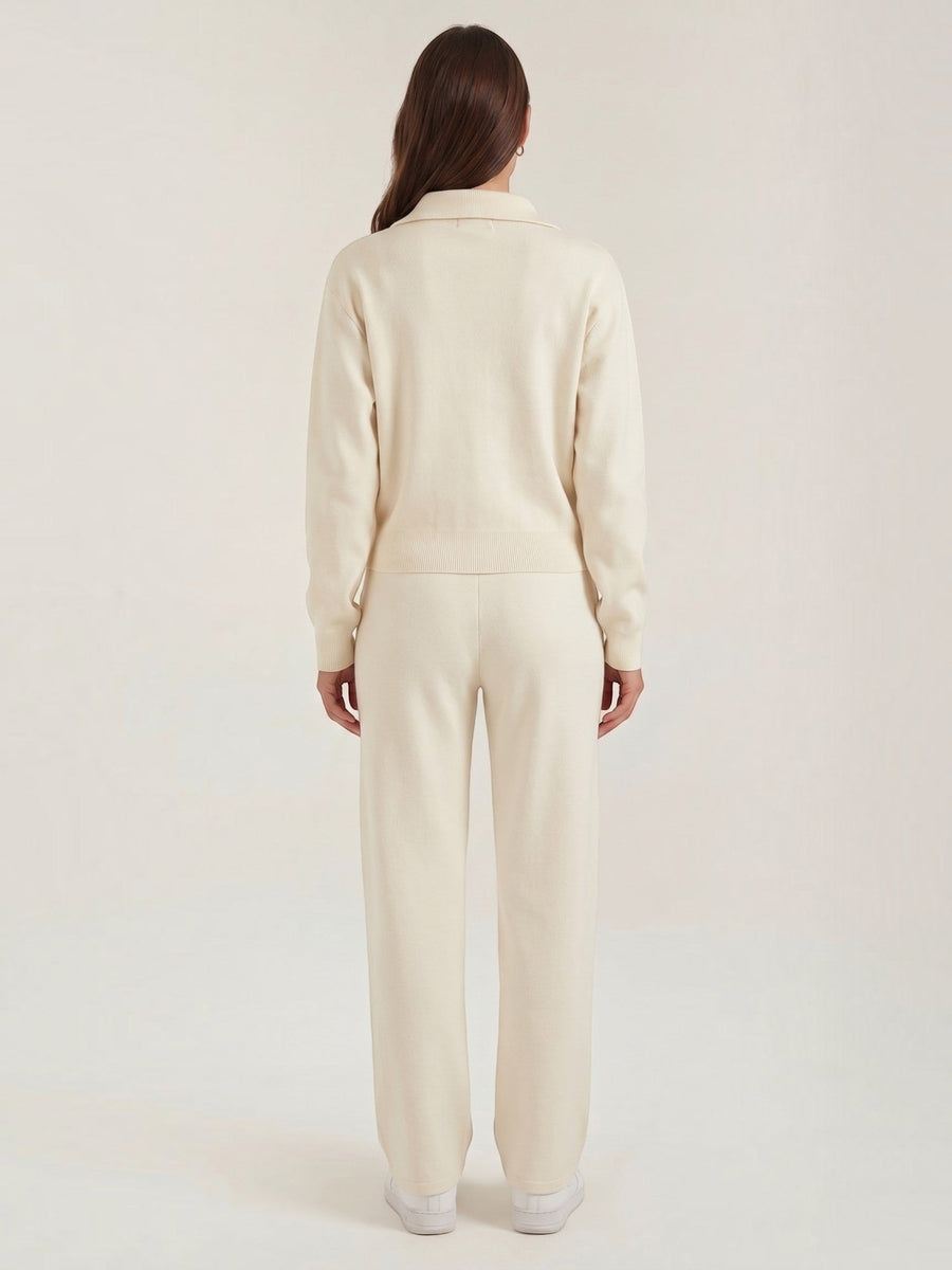 Katherine Zip Cardigan and Wide Pants Co Ord Set