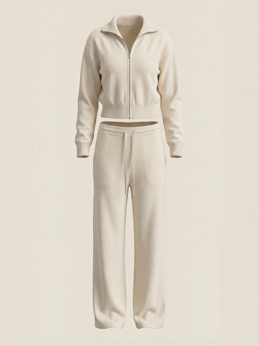 Katherine Zip Cardigan and Wide Pants Co Ord Set