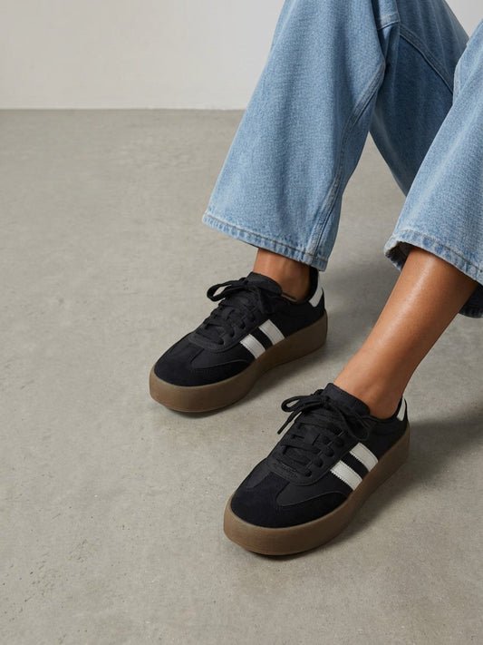 Iscella Striped Platform Sneakers