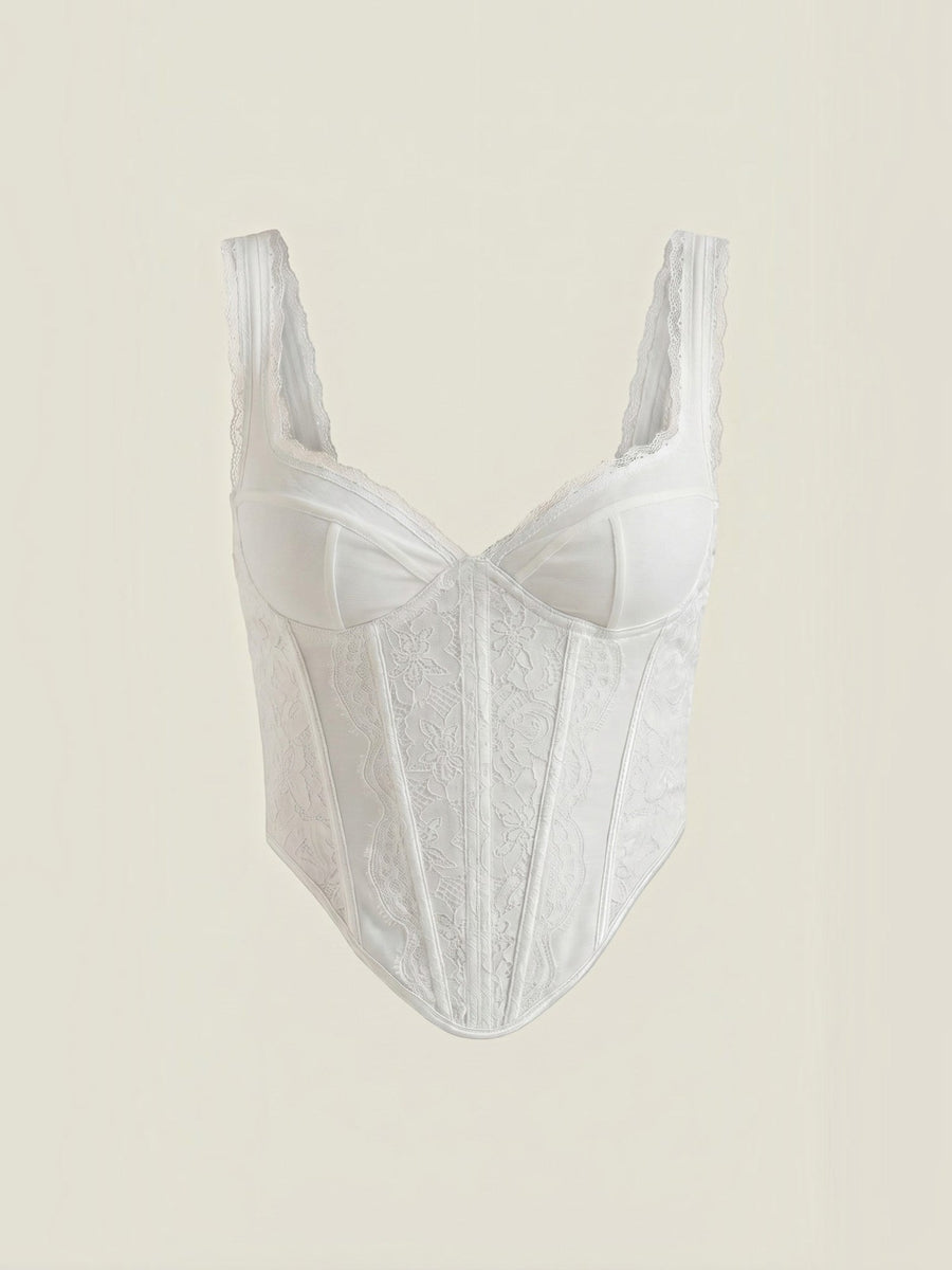 Freya Lace Trim Sweetheart Corset Top