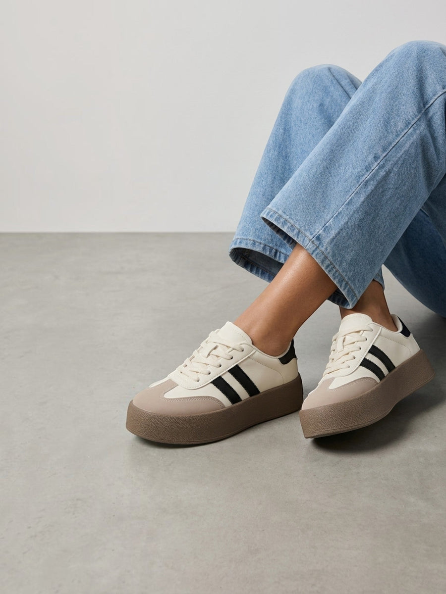 Iscella Striped Platform Sneakers