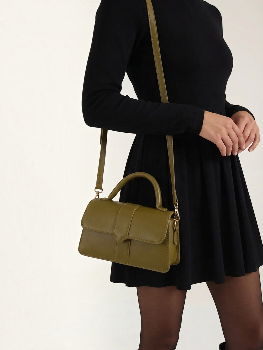 Clarina Flap Top Handle Bag