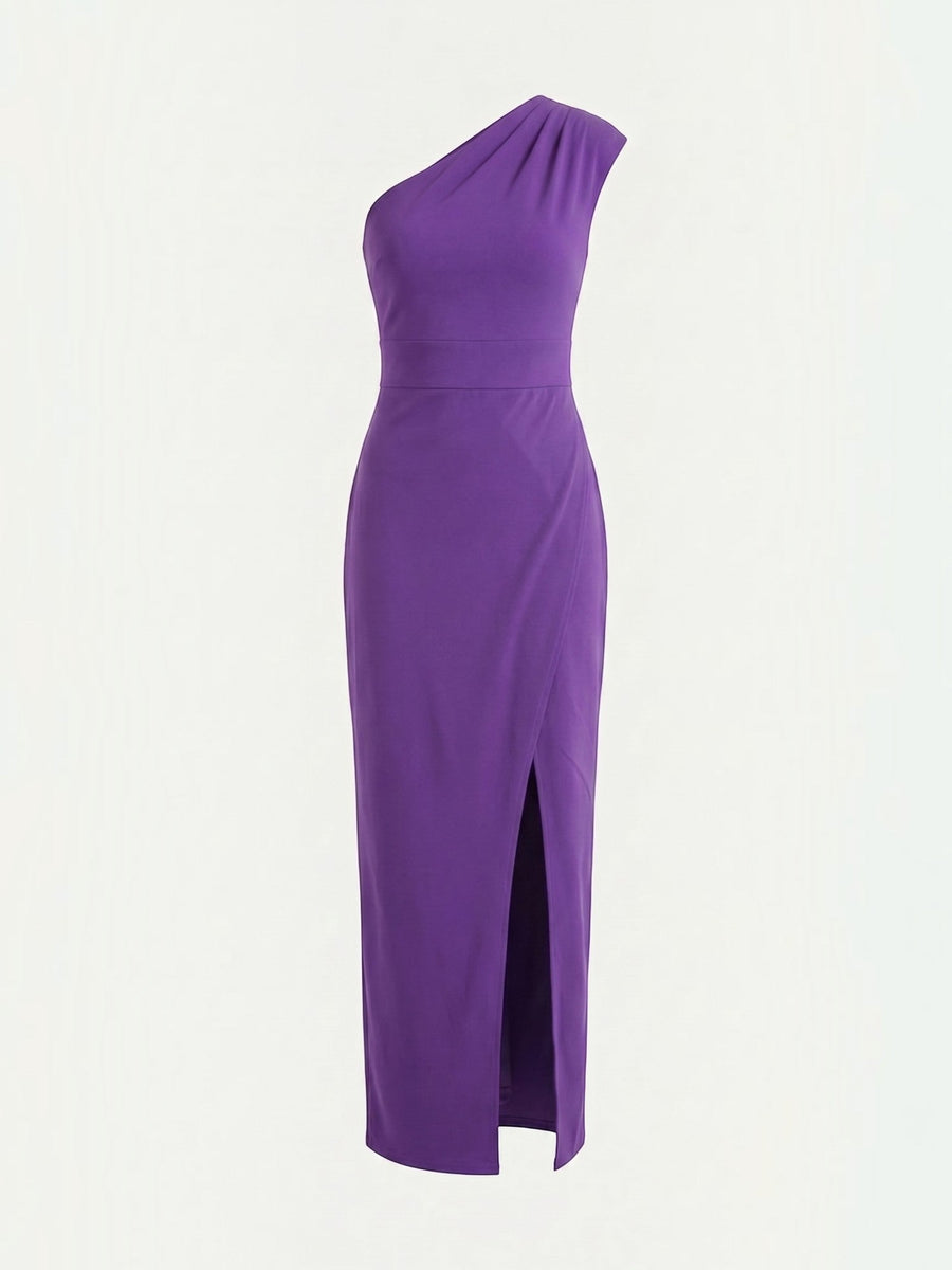 Fern One Shoulder Maxi Dress with Slit