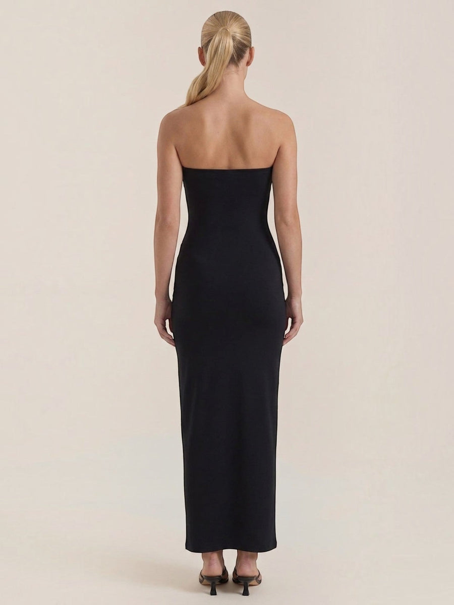 Quinn Strapless Wrap Front Maxi Dress