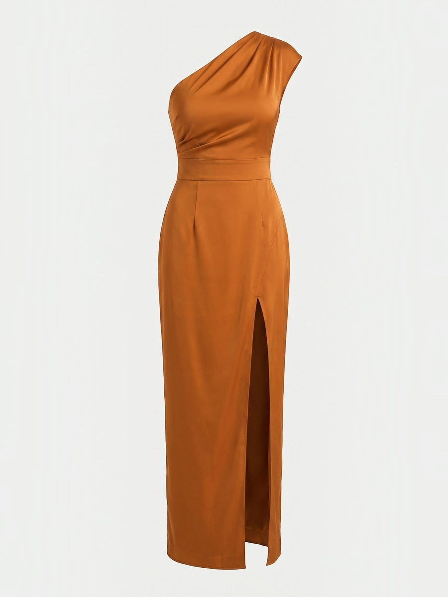 Fern One Shoulder Maxi Dress with Slit