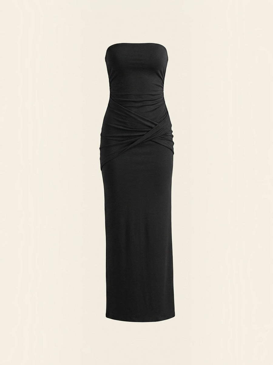 Quinn Strapless Wrap Front Maxi Dress