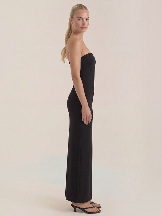 Quinn Strapless Wrap Front Maxi Dress