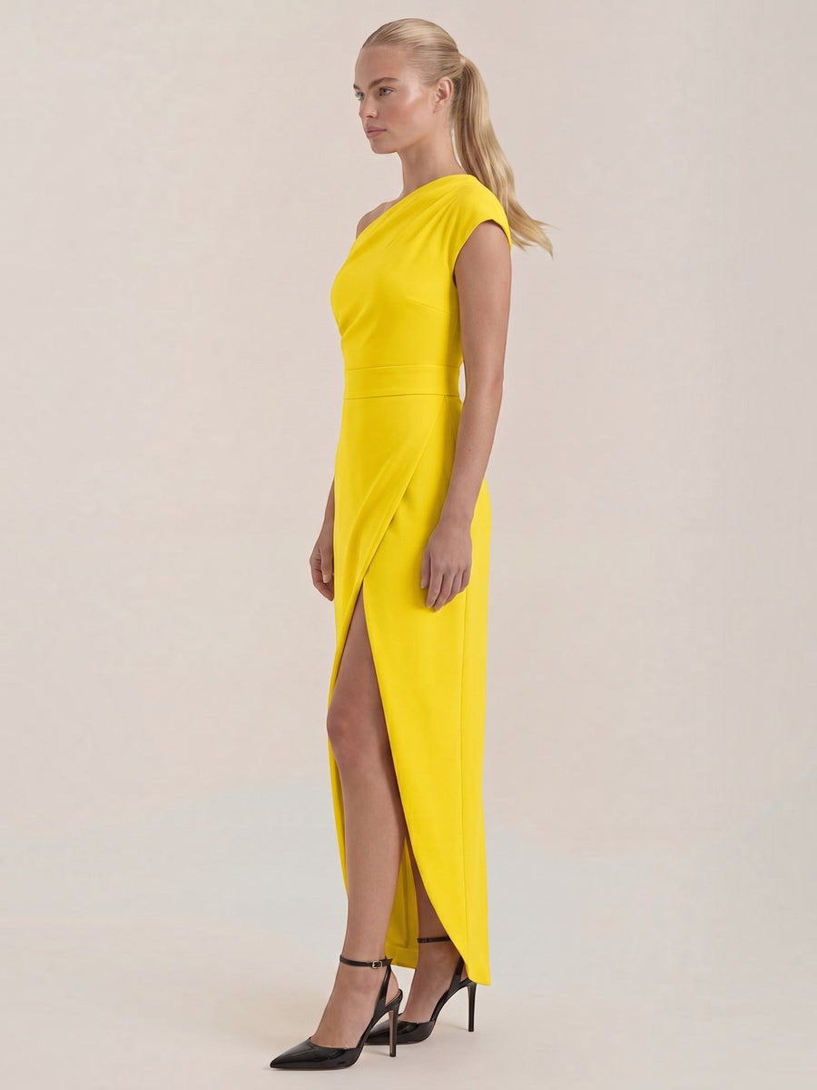 Fern One Shoulder Maxi Dress with Slit