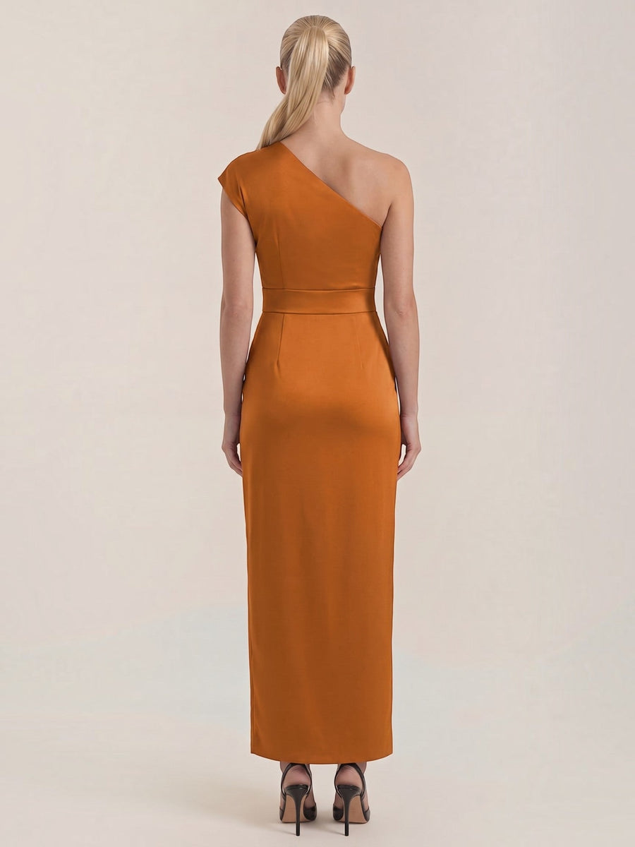 Fern One Shoulder Maxi Dress with Slit