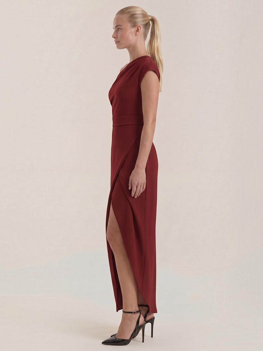 Fern One Shoulder Maxi Dress with Slit