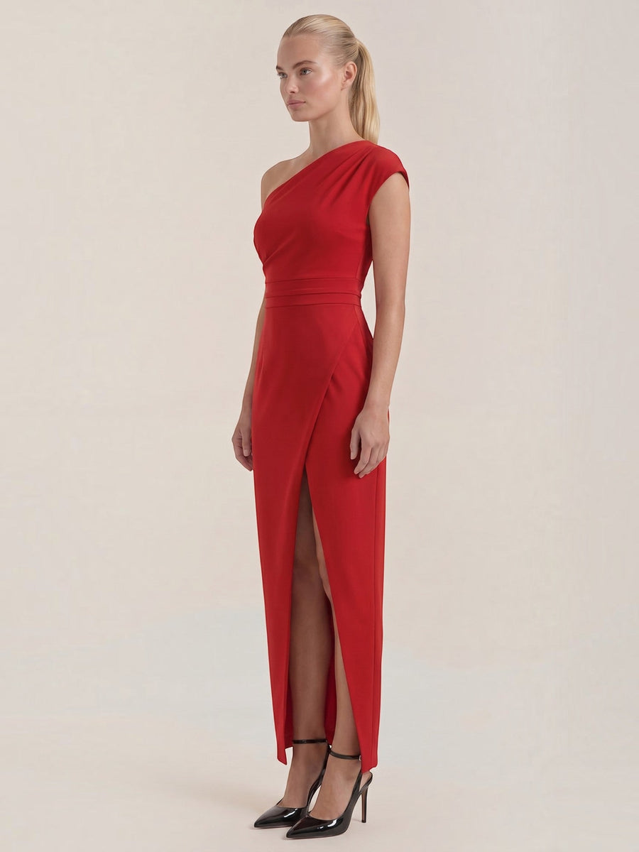 Fern One Shoulder Maxi Dress with Slit