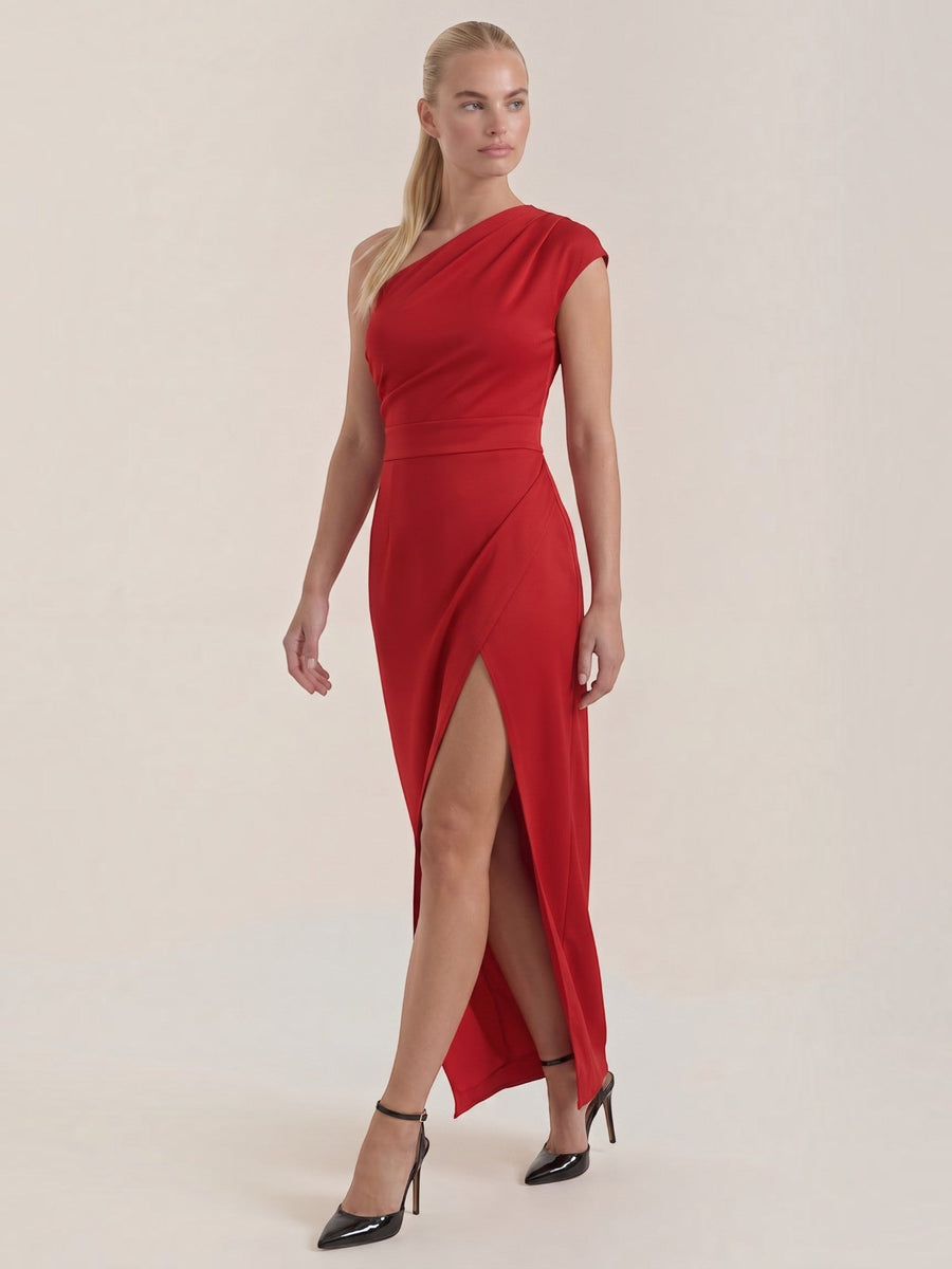Fern One Shoulder Maxi Dress with Slit