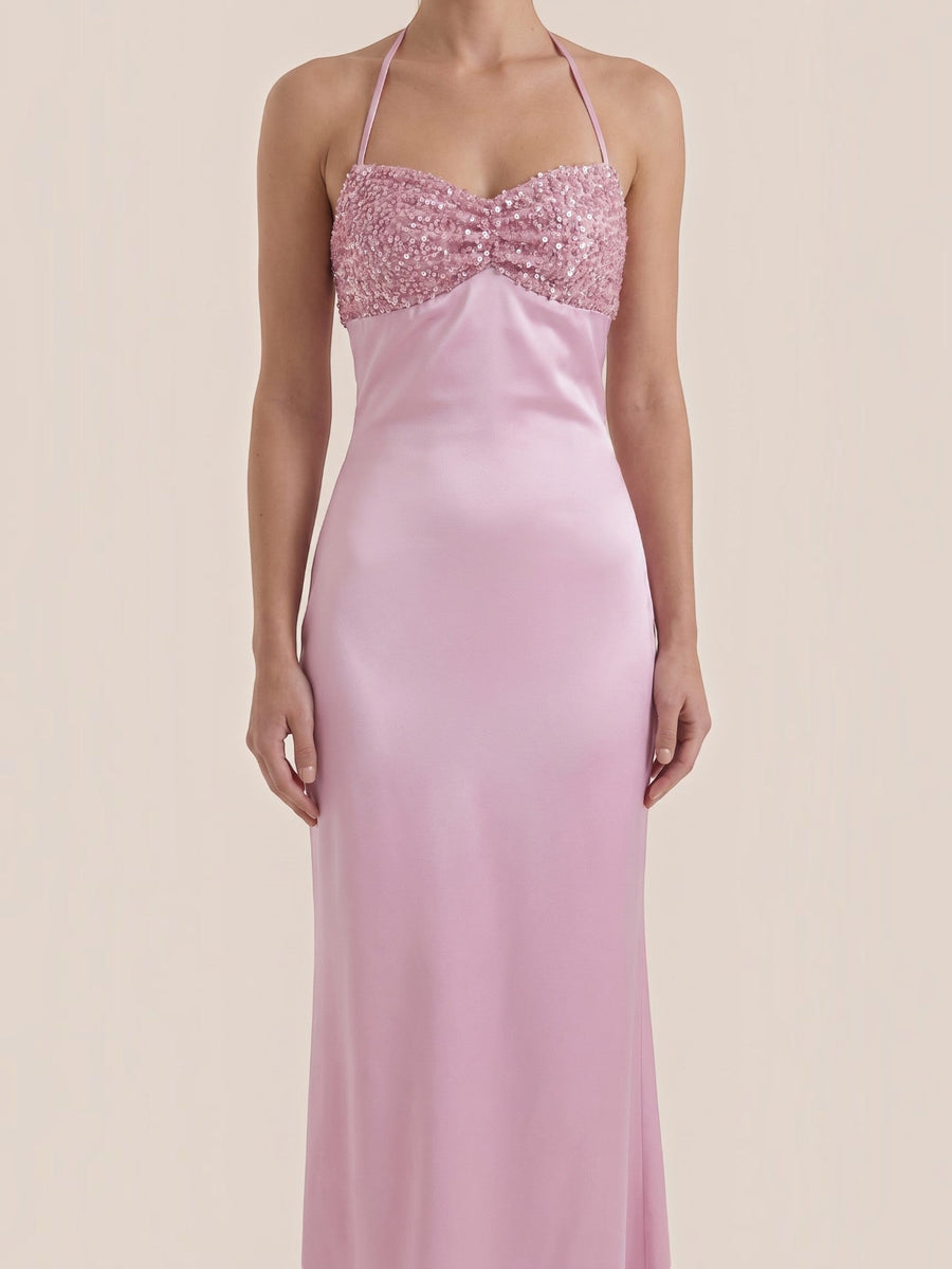 Sierra Sequin Bodice Sweetheart Maxi Gown