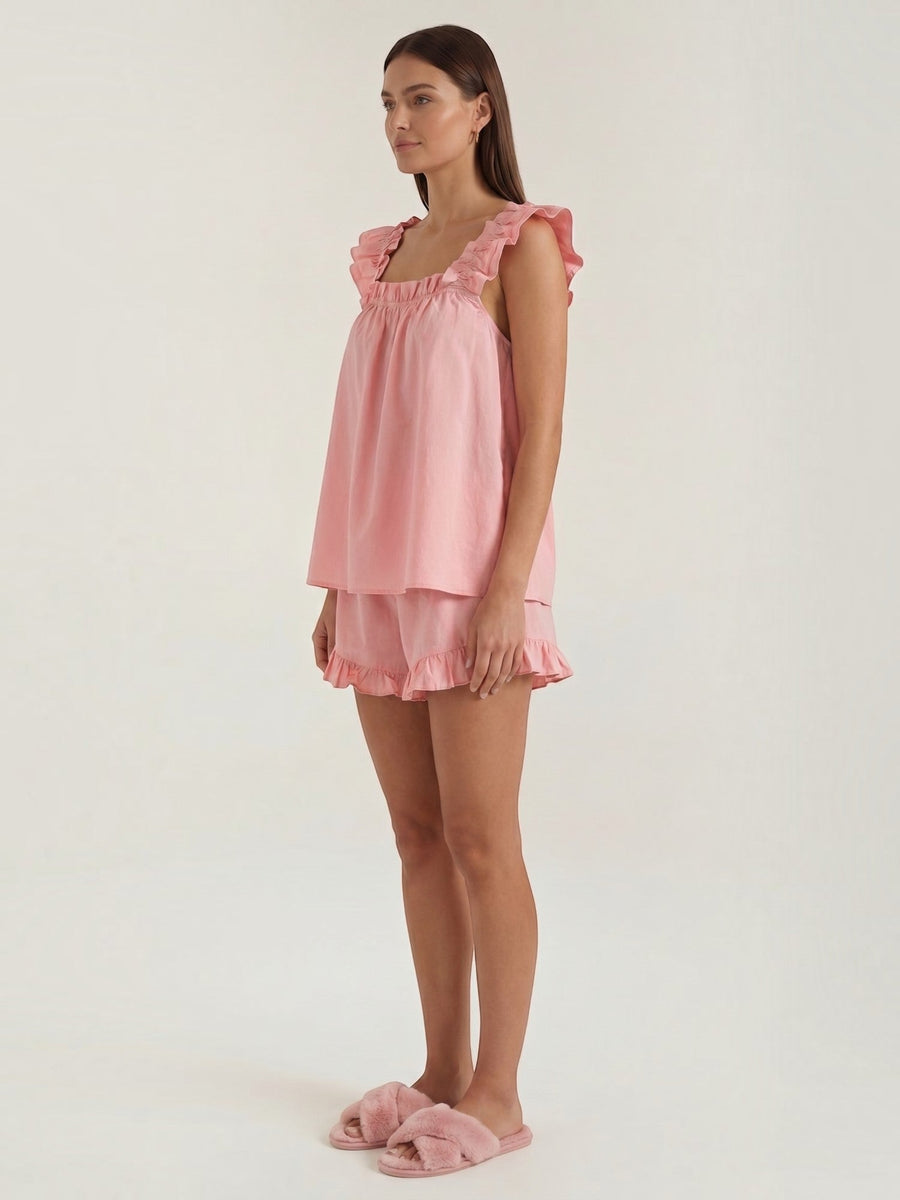 Helen Ruffle Trim Pyjama Set