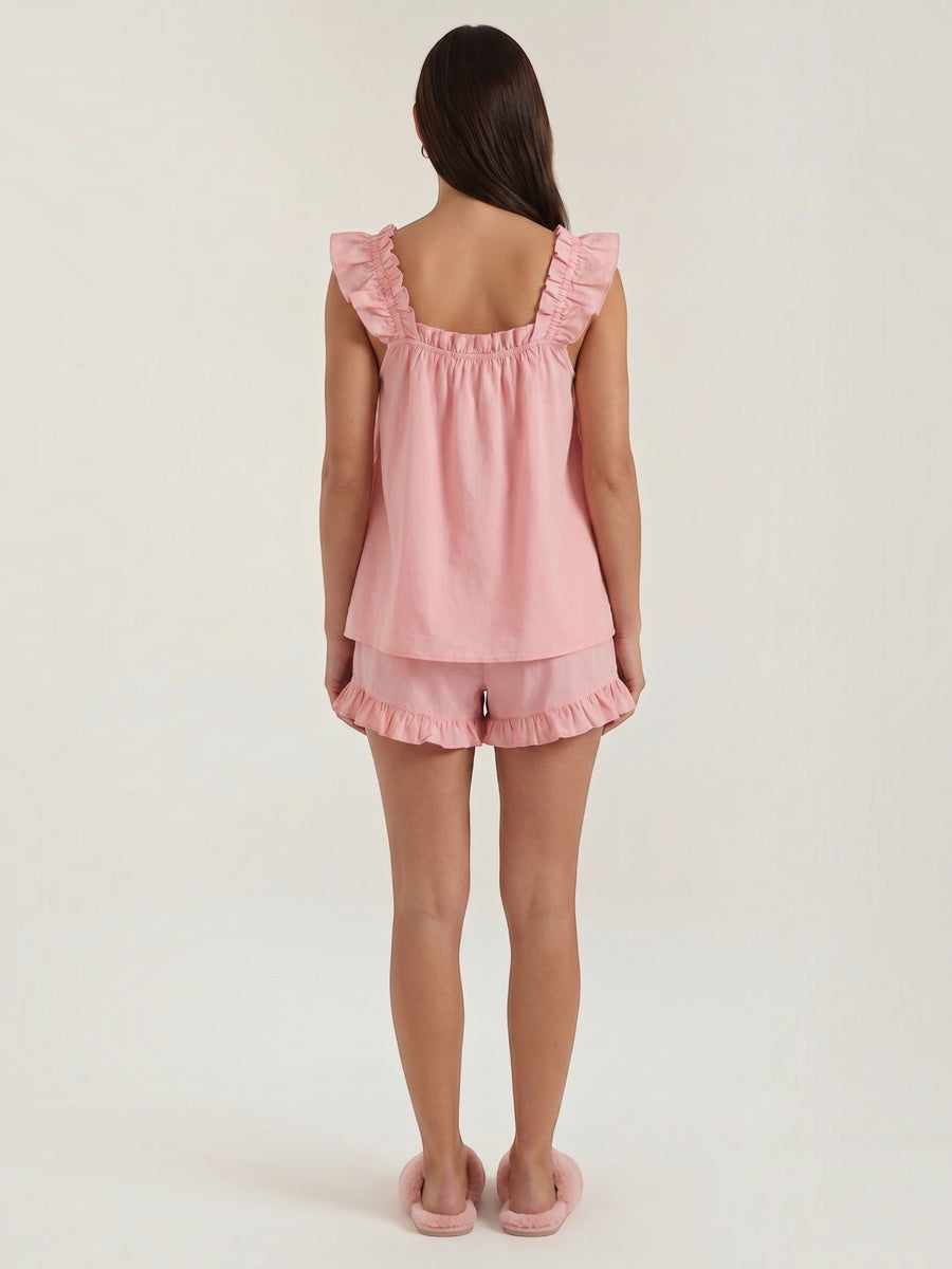 Helen Ruffle Trim Pyjama Set