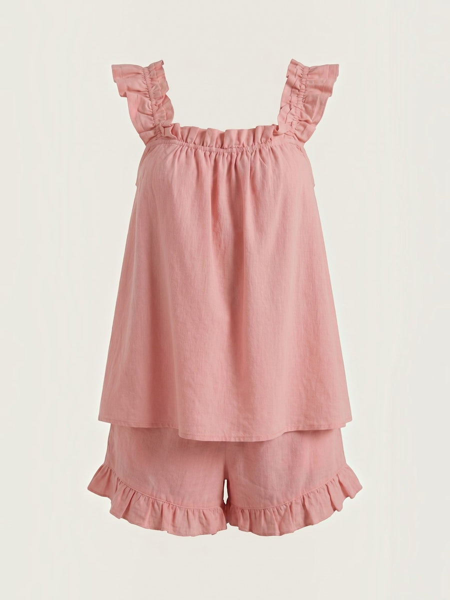 Helen Ruffle Trim Pyjama Set